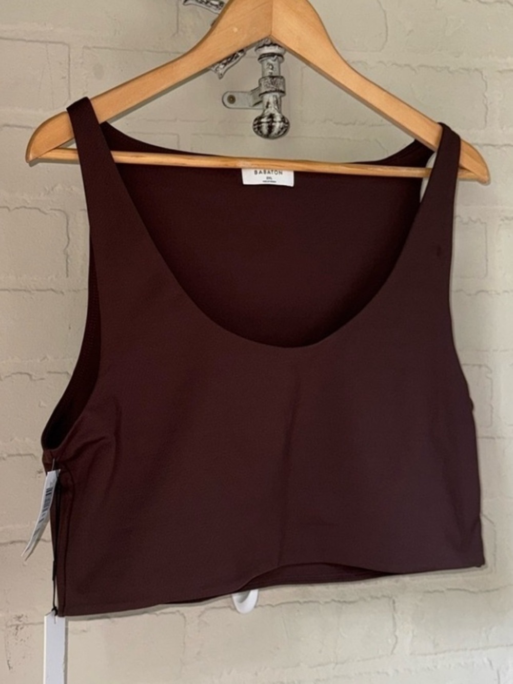 Babaton Contour Cropped Tank NEW xxl stretch coffee bean brown aritzia